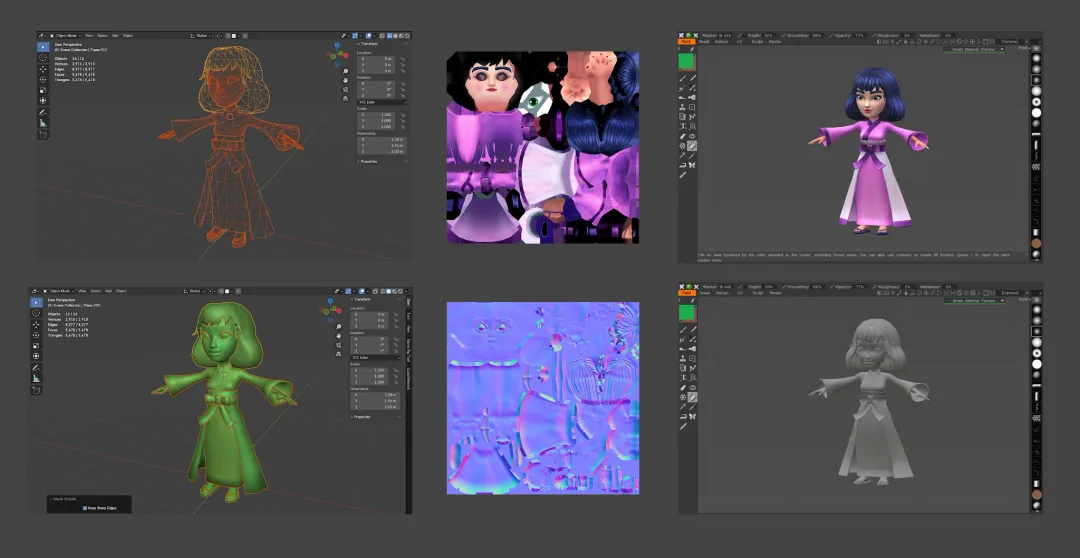 3D character modeling, texturing and animation workflow at Mount Olympus